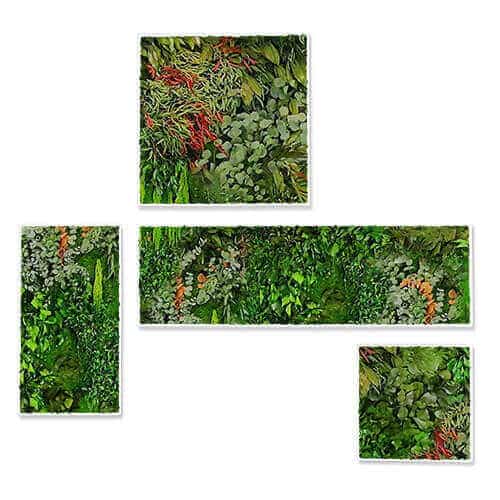 Decorative artificial vertical garden wall panels