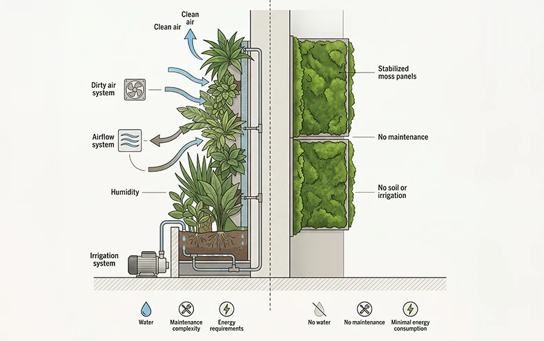 preserved moss walls vs living walls 2 1.webp